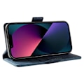 Miniatyrbillede 3 af 5: YIKATU YK-005 Til iPhone 15 Hud-berørings PU Læder Telefon Cover Stødsikkert Wallet Stand Cover Multicolor Style A