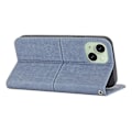 Miniatyrbild 3 av 5: För iPhone 15 Plus Fodral Splitsad PU Läder Ställ Plånboksfodral med Rem Multicolor Style A