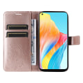 Miniatyrbilde 2 av 5: Lærveske til Oppo A78 4g, Lommebokstativ med sommerfugltrykk Rose Gold