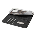 Miniatyrbild 5 av 5: För iPhone 16 Pro Fodral PU Läder Silkeslen Textur Magnetisk Flip Telefonfodral Multicolor Style A
