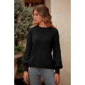 Miniatyrbillede 2 af 5: Dame 2023 Vinter Pullover Sweater Afslappet Langærmet Rund Hals Løs Tyk Strikket Jumper Toppe Bluse Black Large