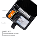 Miniatyrbillede 5 af 5: Til iPhone 14 Wallet Case Splejset Læder Stand Telefon Cover med Håndrem Multicolor Style B