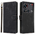 Miniatyrbillede 1 af 5: Til ZTE nubia Z70 Ultra Wallet Case RFID-blokering PU Læder Cover Stativ View-Grøn Multicolor Black