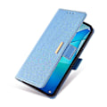 Miniatyrbillede 4 af 5: Læder Wallet Case med RFID-blokering og stativ til Realme GT 7 Pro 5G med håndrem - Grøn Multicolor Blue