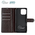 Miniatyrbillede 2 af 5: For iPhone 12 Pro Stand Case Biobaseret Miljøvenligt RPET RPVB Slankt Telefoncover med Tegnebog Multicolor Wine Red