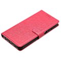 Miniatyrbillede 4 af 5: Læder telefoncover med pung, stativ og praktisk rem til iPhone 14 - Grøn Multicolor Rose