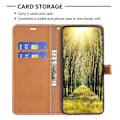 Miniatyrbillede 3 af 5: Til Samsung Galaxy A15 4G Etui Jeansstof Splejsning PU Læder Telefon Cover Multicolor Style B