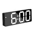 Miniatyrbild 1 av 3: Digital dubbel väckarklocka för sovrum, stor display sängklocka för tunga sovande Kid Senior White
