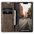 Miniatyrbild 2 av 5: CASEME 013-serien för iPhone 15 Plus PU Läder Telefonfodral Vikbart Ställ Plånboksfodral Multicolor Style C
