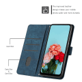 Miniatyrbild 5 av 5: För Xiaomi Redmi A1 4g / A2 4g Skin-touch läder phone case linjer med tryckt stativ Cover Sapphire