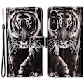 Miniatyrbillede 1 af 5: YB Mønsterprint Læder Serie-4 til Samsung Galaxy A15 4G Etui PU Læder Telefon Wallet Cover Multicolor Style F
