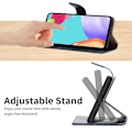Miniatyrbild 3 av 5: För Samsung Galaxy A05 4G Skal Slim-Fit TPU+Äkta Läder Mobiltelefonfodral Multicolor Style B