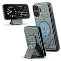 Pikkukuva 5 / 5: FIERRE SHANN 028 Tyyli iPhone 16 -kotelolle Magneettinen irrotettava korttipaikka Nahkainen takakansi Multicolor Style E
