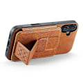 Pikkukuva 4 / 5: FIERRE SHANN 024 -tyylinen iPhone 16 -kotelo korttipidikkeellä ja jalustalla, vahapintainen nahka + TPU-puhelinkuori Multicolor Style E