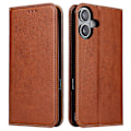 Miniatyrbillede 1 af 5: FIERRE SHANN Etui til iPhone 16 Plus PU Læder Flip Stand Wallet Telefon Cover Multicolor Style D