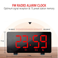 Miniatyrbild 2 av 5: Nya Radio väckarklocka LED med 6" display bordsklocka 12/