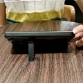 Pikkukuva 2 / 5: Xiaomi Mix Fold 4 5G -kotelo nahka+PC jalustalla - Vihreä Multicolor Red