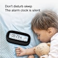 Miniatyrbild 4 av 5: Digital väckarklocka, batteridriven stor sifferskärm Kompakt väckarklocka för sovrumskalender Temperaturtimer LCD-klocka med snoozeläge LCD Ala