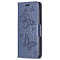 Miniatyrbillede 4 af 5: Til Nokia G42/G310 Sommerfugl Præget Telefon Cover Læder Stand Wallet Cover med Rem Multicolor Style D