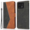 Miniatyrbillede 1 af 5: Til Xiaomi 14T Cover Farvesplejsning Tegnebog Stativ Læder Telefonetui med Håndledsrem Multicolor Style C