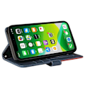 Miniatyrbillede 3 af 5: KT Leather Series-1 til iPhone 15 Wallet PU Læder Etui Tofarvet Splejset Støtte Cover Multicolor Style B