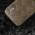 Miniatyrbild 4 av 4: För Iphone 15 Plus Pu Läderbelagd Pc+tpu Phone case Grid Texture Cover Green
