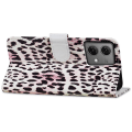 Pikkukuva 3 / 5: Motorola Moto G84 5g puhelinkotelo nahkakuvioinen painatus jalustalla ja rannelenkillä Leopard