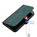 Miniatyrbild 5 av 5: YX0020 Plånboksfodral i Läder för Samsung Galaxy A15 5G Multicolor Blackish Green