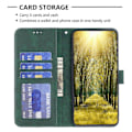 Miniatyrbillede 3 af 5: BINFEN COLOR BF05 Til TECNO Pova 5 Pro 5G Etui PU Læder Flip Stand Telefon Cover - Grå Multicolor Green