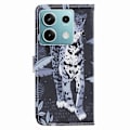 Miniatyrbild 5 av 5: För Xiaomi Redmi Note 13 Pro 5G/Poco X6 5G Mobilskal 3D Mönster Läder Plånboksfodral Multicolor Leopard