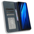 Pikkukuva 2 / 5: Magneettinen puhelinkotelo Tecno Pova 5 4g / Lh7n -puhelimelle, suojakotelo, jalusta, lompakko, retro PU-nahkakuori Blue