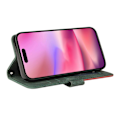 Miniatyrbillede 3 af 5: KT Læder Serie-1 Til iPhone 16 Etui Farvesplejsning Tegnebog PU Læder Telefon Cover Multicolor Style C