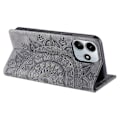 Miniatyrbilde 3 av 5: Style-010 For Xiaomi Redmi Note 14 5G Deksel Magnetisk Lukking Lær Telefon Deksel Mønster Trykt Multicolor Grey