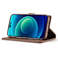 Miniatyrbillede 3 af 5: LC.IMEEKE Wallet Case til iPhone 15 Pro, Fuld Beskyttelse PU Læder Kalvetekstur Stand Flip Cover Multicolor Style A