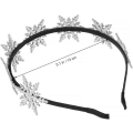 Miniatyrbillede 3 af 5: Nyt Glitter Snowflake Pandebånd Bedårende Jule Pandebånd Jul
