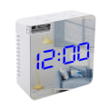 Miniatyrbillede 1 af 5: Rektangulær Firkantet Multifunktionel LED Display Vækkeur til Hjemmet Blue
