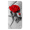 Pikkukuva 5 / 5: Xiaomi Redmi Note 14 5G Kotelo Magneettilukolla 3D Kuvio Nahkainen Lompakko Puhelinkotelo Multicolor Rose