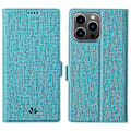 Miniatyrbild 1 av 5: VILI K Series för iPhone 15 Pro Fodral PU Läder Plånbok Ställ Telefonskydd Multicolor Style C