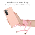 Miniatyrbilde 3 av 4: For Samsung Galaxy S21 4G/5G Deksel i myk TPU av hvetestrå med fallbeskyttelse og multifunksjonell stropp Multicolor Style C