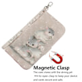 Miniatyrbillede 4 af 5: Til Xiaomi 14 Etui 3D Mønster Læder Anti-ridse Telefon Wallet Cover Multicolor Stacking Squirrels