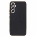 Miniatyrbild 1 av 5: Mjukt Tpu- case för Samsung Galaxy S23 Fe, glänsande 6d galvaniseringstelefon skyddande cover Black