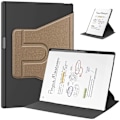 Miniatyrbillede 1 af 5: Til ReMarkable Paper Pro Etui Frontstøtte 360 Graders Roterende Stativ PC+PU Læder E-Reader Cover Multicolor Apricot