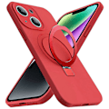 Pikkukuva 1 / 5: iPhone 14 Magneettinen Puhelinkotelo Piilotetulla Jalustalla Suojakuori Iskunkestävä Nestemäinen Silikonikuori Multicolor Style C