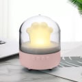 Miniatyrbillede 5 af 5: Kattepote Lampe, Bluetooth Audio Højttaler Natlampe, Smart Vækkeur Bærbar Trådløs Soveværelse Sengelampe Læselampe, Musik Sovelampe Support Sp