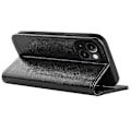 Miniatyrbillede 4 af 5: PU Læder Stand Telefon Cover Wallet Folio Flip Cover til iPhone 15 Plus Multicolor Style A