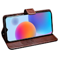 Miniatyrbillede 4 af 5: IDEWEI Folio Flip Læder Wallet Case med Crazy Horse Tekstur til ZTE Blade V50 Design 4G Multicolor Sky Blue