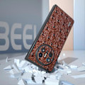 Miniatyrbild 3 av 5: Skal till Huawei Mate X5 Äkta Koläder+TPU+PC Strutsstruktur Vikbart Telefonskydd Multicolor Style D