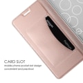 Miniatyrbilde 3 av 5: For Xiaomi Redmi 12 5g/poco M6 Pro 5g Kortspor Telefondeksel Støtsikkert PU Lær Stativ Telefonveske Rose Gold