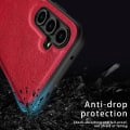Miniatyrbillede 4 af 5: Retro telefoncover i PU-læder til Samsung Galaxy S23 Fe, belagt TPU+PC, skridsikkert greb Blue