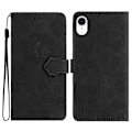 Miniatyrbillede 1 af 5: Blomstermønstret anti-drop telefoncover i PU-læder med stativ og pung til iPhone XR 6,1 tommer Multicolor Style E